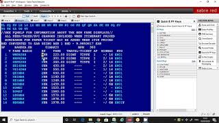 Sabre Training Fare Quote FQ Analysis [upl. by Cown399]