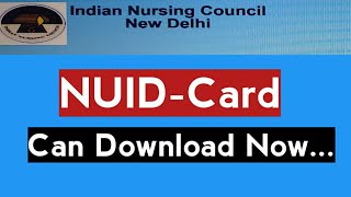 How to download NUIDNurse Unique Identification Number From The SiteNUID Card For Nurses [upl. by Acissey]