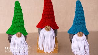 HOW to CROCHET CHRISTMAS GNOME  DIY Holiday Decoration from Naztazia [upl. by Ardnak]