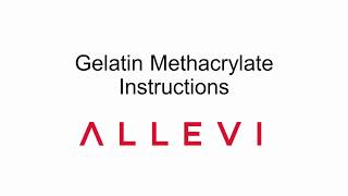 Gelatin Methacrylate Instructions [upl. by Dorraj]