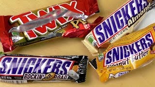 Rare Twix amp Snickers Flavors Peanut Butter Almond Dark Chocolate [upl. by Anirt]