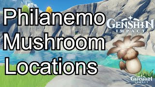 Philanemo Mushroom Locations  Genshin Impact [upl. by Ycnahc]