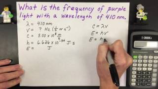 Frequency from Wavelength Electromagnetic Radiation Calculation [upl. by Menedez]