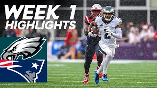 Eagles vs Patriots  2023 Week 1 Highlights [upl. by Teloiv]