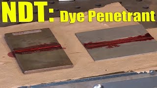 🔥 NDT Dye Penetrant Demo [upl. by Akihsat823]