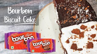 Simple BourBon Biscuit Cake  3 Ingredients Biscuit Cake Recipe  Vegetarian Cake Recipe In Hindi [upl. by Anyk]