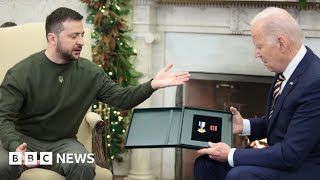 President Zelensky meets President Biden at the White House  BBC News [upl. by Nylg]