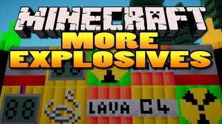 Minecraft More Explosives Mod  30 New TNT Items [upl. by Soulier]