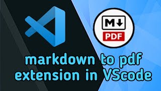 Markdown to PDF extension in VSCode [upl. by Wickner92]