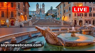 Recorded Footage Live Webcam from Piazza di Spagna  Rome [upl. by Aiykan]