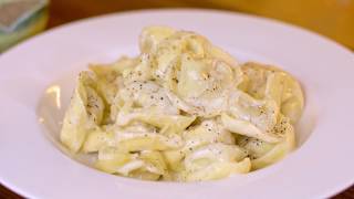 Tortellini in a Creamy Parmesan Sauce Recipe Just 3 Ingredients [upl. by Inattirb]