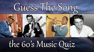 Guess The 60s Song  Music Quiz  The Greatest 1960s Songs [upl. by Gene]