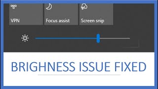 Windows 10 Brightness Control Not working  QUICK FIX [upl. by Obara]