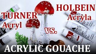 TURNER ACRYL vs HOLBEIN ACRYLA  comparing acrylic gouache brands [upl. by Clifford]