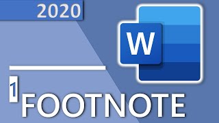 How to add footnotes in Word in 1 MINUTE HD 2020 [upl. by Dearden]