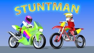 Stuntman Moto Show  AlexKidsTV [upl. by Kanal68]