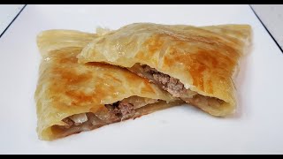 家常菜【牛肉手抓饼】【Panfried Beef Pancake】非常简单，人人会做，在家也能吃到台湾的味道 [upl. by Avik]