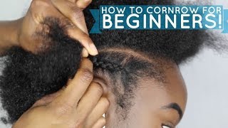 How to braidcornrow FOR BEGINNERS [upl. by Yetsirhc]