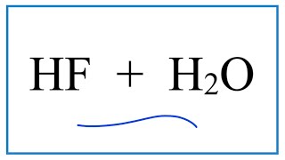 HF  H2O Hydrofluoric acid  Water [upl. by Diehl645]