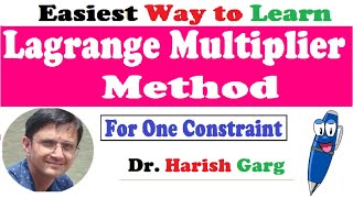 Lagrange Multiplier Method with one constraint [upl. by Heigho]