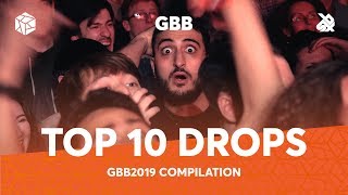 TOP 10 DROPS 😱 Grand Beatbox Battle Solo 2019 [upl. by Anirdnajela]