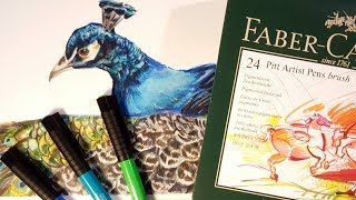 FaberCastell Pitt Artists Brush Pens Review amp Demo [upl. by Arriaes]