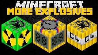 Minecraft MORE EXPLOSIVES Nuclear Bomb Supernova Timed TNT amp More Mod Showcase [upl. by Mert706]