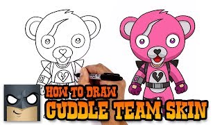 How to Draw Fortnite  Cuddle Team Leader  Step by Step [upl. by Ahsemik]