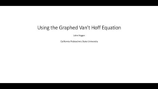 Using the Graphed vant Hoff Equation [upl. by Yentiw]