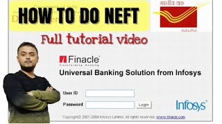 HOW TO DO NEFT IN POST OFFICE USING FINACLE  POST OFFICE NEFT SERVICE  PO to Bank Money Transfer [upl. by Ecirtel]