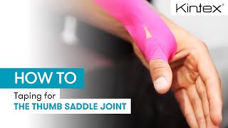 HOW TO  Kinesiology taping the thumb saddle joint [upl. by Itsuj]