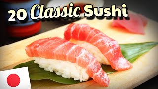 🇯🇵 SUSHI 101 Different Types of Sushi in Japan 🇯🇵 [upl. by Amihc]