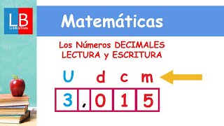 Los Números DECIMALES LECTURA y ESCRITURA ✔👩‍🏫 PRIMARIA [upl. by Ecirahs]