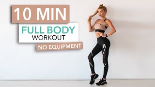 10 MIN FULL BODY WORKOUT  No Equipment  Pamela Reif [upl. by Lavicrep]