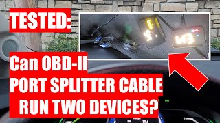 TESTED Can OBDII PORT SPLITTER CABLE RUN TWO DEVICES [upl. by Cosetta]