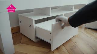 HOW to assemble high gloss TV Stand with LED Light Entertainment Center for Up to 70 Inch TV（003） [upl. by Robbin]