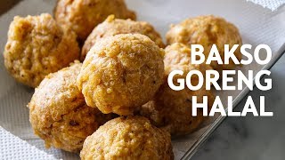 BAKSO GORENG HALAL RASA NON HALAL  RESEP BAKSO GORENG [upl. by Nosned]