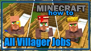 Complete Guide for Villager Jobs  Easy Minecraft Tutorial [upl. by Nelehyram]