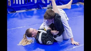 BJJ Girl Wins With quotHatefulquot Triangle Vs Boy [upl. by Puett]