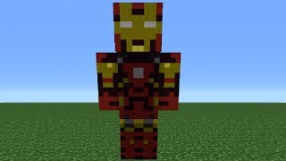 Minecraft Tutorial How To Make An Iron Man Statue The Avengers [upl. by Adai]