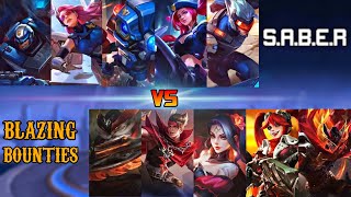 MOBILE LEGENDS SABER VS BLAZING BOUNTIES  MOBILE LEGENDS SABER VS BLAZING BOUNTIES 1VS1 FIGHT [upl. by Yllod]