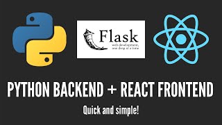 How to Create a Flask  React Project  Python Backend  React Frontend [upl. by Neellek]