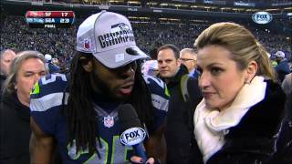 Richard Sherman rips Michael Crabtree in Erin Andrews interview [upl. by Huppert]