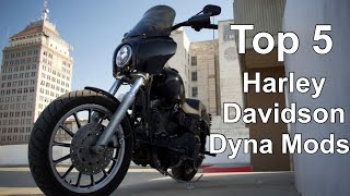 Top 5 HarleyDavidson Dyna Mods [upl. by Zebulen]