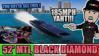 185 MPH SPEEDBOAT  52 MTI BLACK DIAMOND  LAMBROS [upl. by Calida]