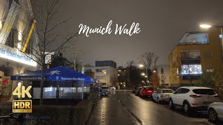 Munich Rainy Night Walk in Michaelibad  4K HDR [upl. by Catarina]