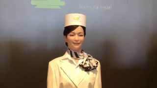 Two receptionist robots at Henn na Hotel Huis Ten Bosch RAW VIDEO [upl. by Amend587]