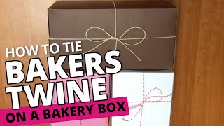 How to Tie a Bakery Box with Twine  Nashville Wraps [upl. by Enerual]