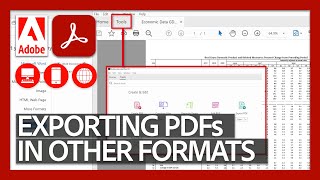 Exporting PDF to Other Formats  Acrobat DC for Educators [upl. by Afihtan219]