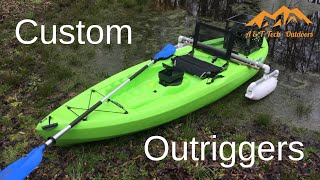 Yes Custom DIY Kayak Outriggers on Tahoma Lifetime Stabilizers Fishing Kayak [upl. by Ybab]